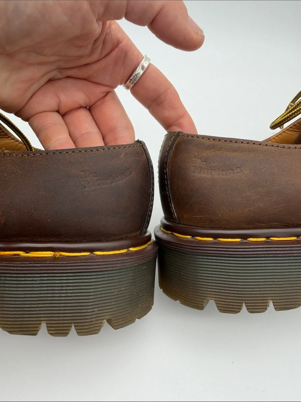 Vintage Dr. Martens Made in England Aztec Crazy Horse 1561 4 Hole Brown Oxford 6